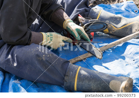 削尖電鋸刀片的花匠 99200373