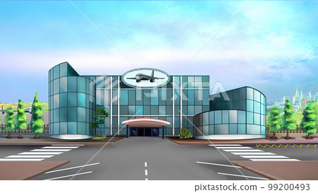 Modern airport building illustration 99200493