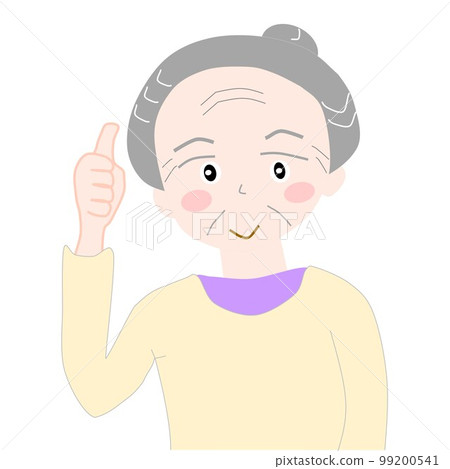 Person material - an older woman with likes Person material - an older woman with likes 99200541