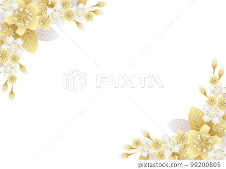 Diagonal platinum cherry blossom frame Diagonal platinum cherry blossom frame 99200805