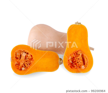 Fresh butternut squash isolated on a white background 99200964