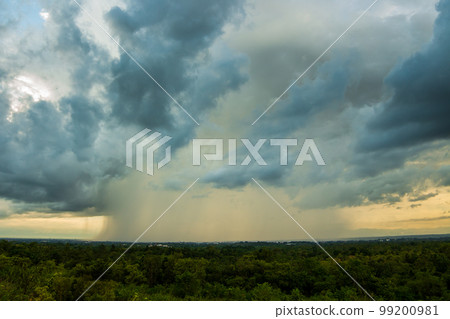 thunder storm sky Rain clouds thunder storm sky Rain clouds 99200981