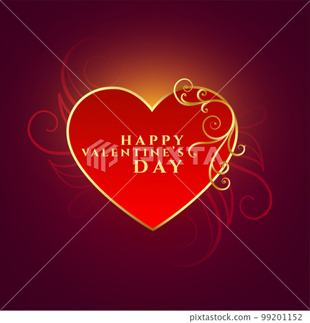 elegant valentines day lovely heart background design 99201152