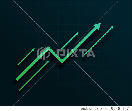 finance stock market upward green growth arrow background finance stock market upward green growth arrow background 99201157