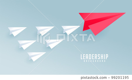 paper style red aircraft represent the journey to success of leader paper style red aircraft represent the journey to success of leader 99201195