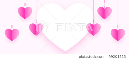 surprise your lover with hanging hearts valentines day banner 99201213