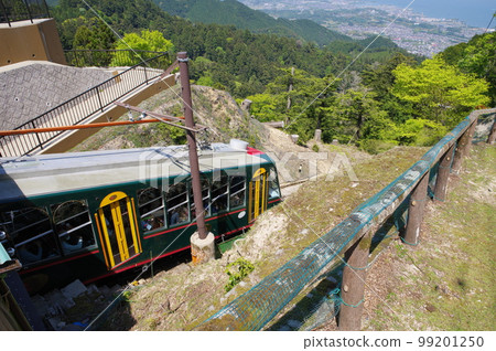 Hieizan Sakamoto Cable Cable car departing from Enryakuji Station 99201250