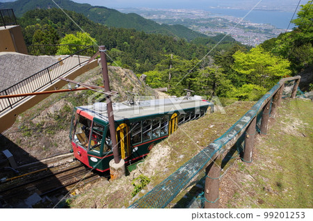 Hieizan Sakamoto Cable Cable car departing from Enryakuji Station 99201253