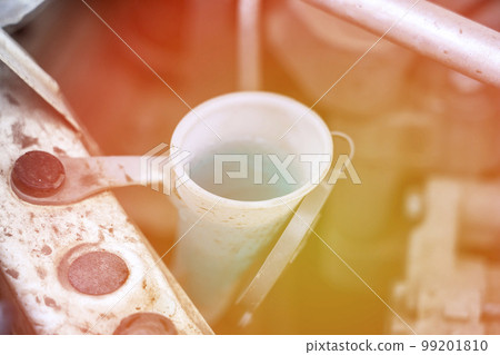 tank of washing liquid glass in a car, a neck for glass washer in car 99201810