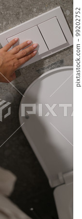 Economical toilet flush button with two separate buttons in white Economical toilet flush button with two separate buttons in white 99202752