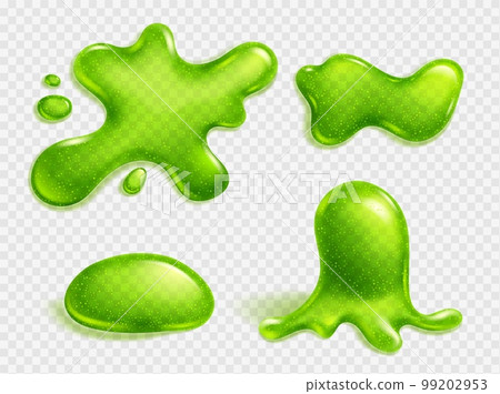 Green slime blob, jelly, liquid snot stain or glue 99202953