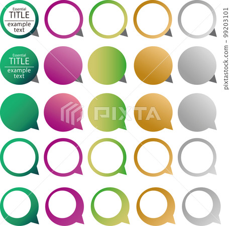 speech bubble frame set colorful 99203101