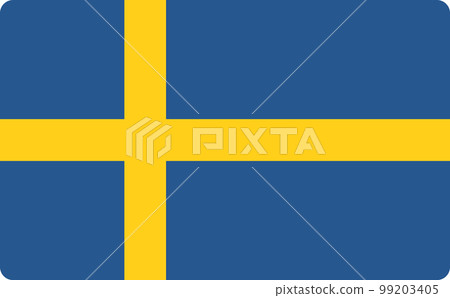 Sweden flag vector isolated. Illustration of national emblem 99203405