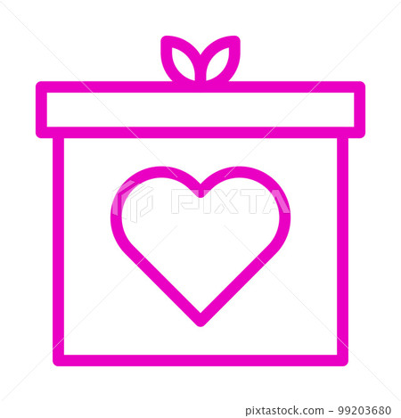 valentine icon set outline pink style illustration vector element and symbol perfect. 99203680