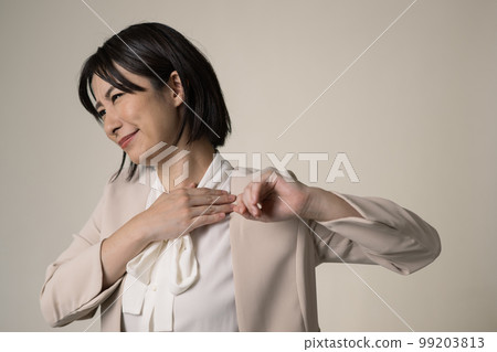 Business woman with shoulder pain Business woman with shoulder pain 99203813