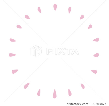 Hand-drawn circular frame (short concentrated line) Hand-drawn circular frame (short concentrated line) 99203874