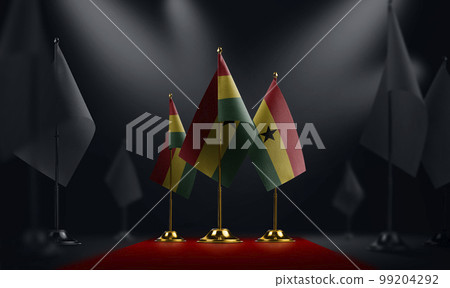 The Ghana national flag on the red carpet 99204292