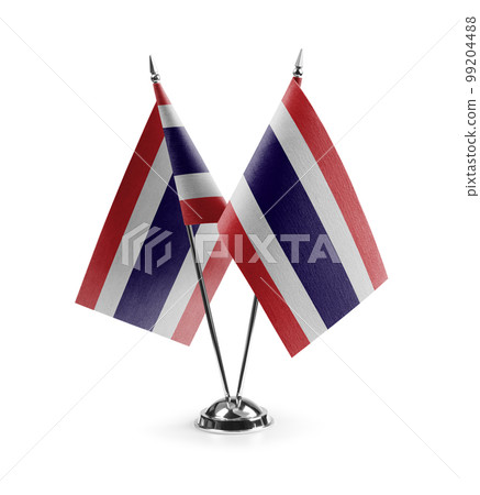 Small national flags of the Thailand on a white background Small national flags of the Thailand on a white background 99204488