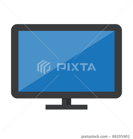 lcd tv monitor transparent background, flat design lcd tv monitor transparent background, flat design 99205901