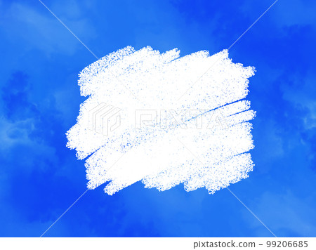 白色畫筆描邊藍色背景文本空間 99206685