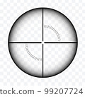 Realistic sniper or hunting rifle sight with reticle and transparent background, crosshair vector 99207724