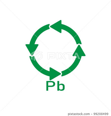 Battery recycle pb, vector illustration, sign. 99208499