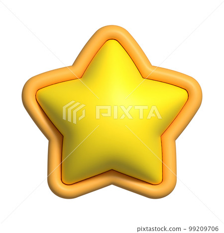 豐滿的 3D 星形圖標 99209706
