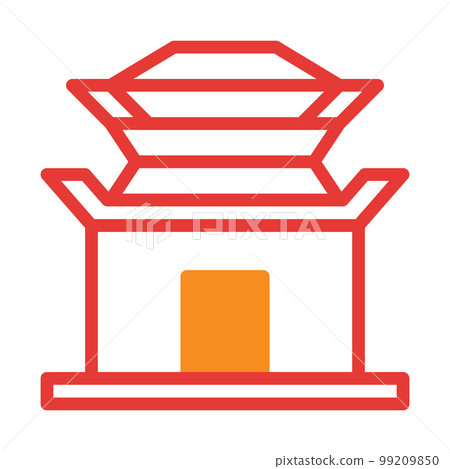 chinese icon new year duotone red style illustration vector perfect. chinese icon new year duotone red style illustration vector perfect. 99209850