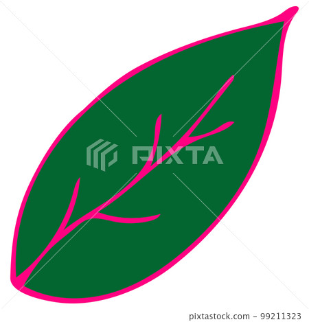 Hand Drawn Green Leaf. Day of the Dead, Dia de los Muertos. Hand Drawn Green Leaf. Day of the Dead, Dia de los Muertos. 99211323