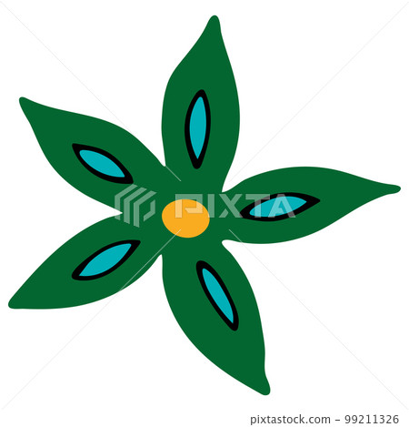 Hand Drawn Colorful Flower. Day of the Dead, Dia de los Muertos. Hand Drawn Colorful Flower. Day of the Dead, Dia de los Muertos. 99211326