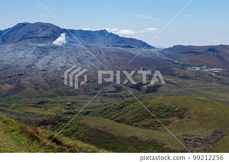 Kumamoto / Mt. Aso seen from Mt. Kishima Mt. Nakadake/Aso Panorama Line 99212256