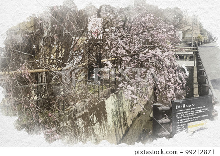 Watercolor-style Yakage Inn, Evil Water Ditch, Yakage Town, Okayama Prefecture 99212871
