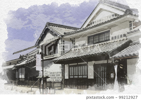 水彩風格的矢影宿脅本陣高草住宅岡山縣矢影町 99212927