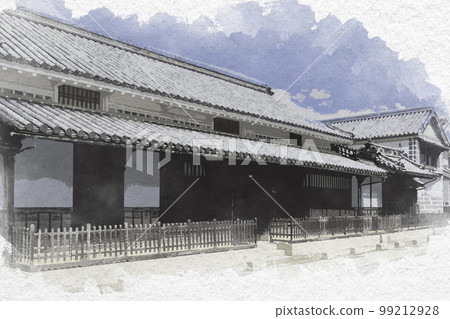 Watercolor-style Yakage-juku Wakihonjin Takakusa Residence Yakage-cho, Okayama Prefecture 99212928