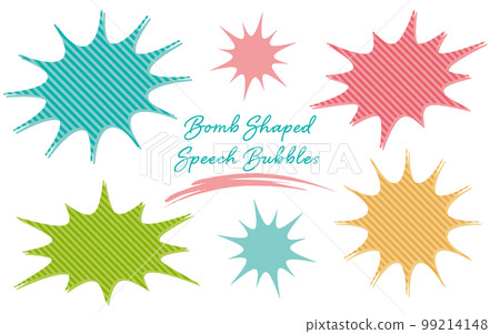 Colorful striped bomb frame set easy to use for flyers 99214148