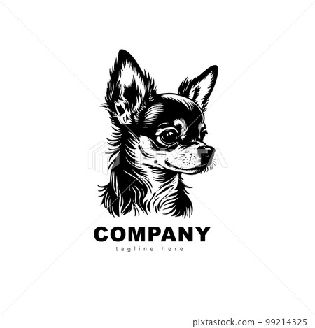 The head of chihuahua dog. Dog vector illustration. Company logo design 99214325