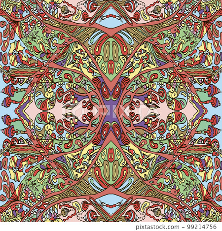 Abstract colored pattern. Drawn by hand with liner Abstract colored pattern. Drawn by hand with liner 99214756