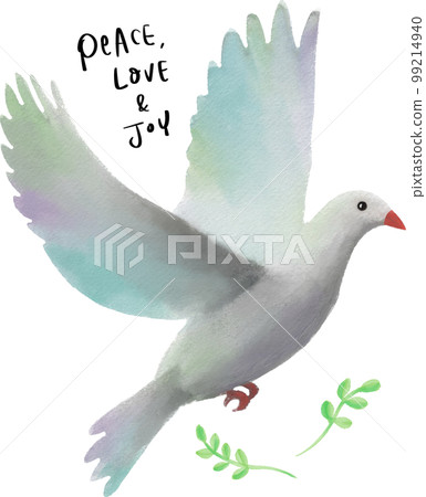 和平的象徵，鴿子水彩畫 99214940