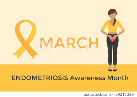 National Endometriosis Awareness Month march info graphic National Endometriosis Awareness Month march info graphic 99215329