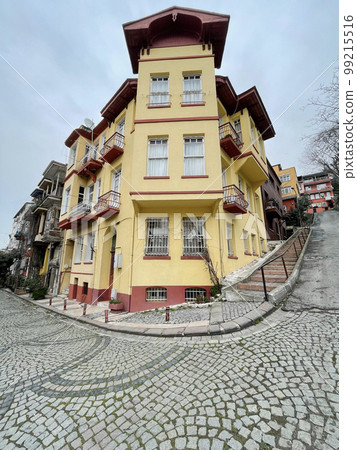 Beautiful building on the Balat district in Istanbul Beautiful building on the Balat district in Istanbul 99215516