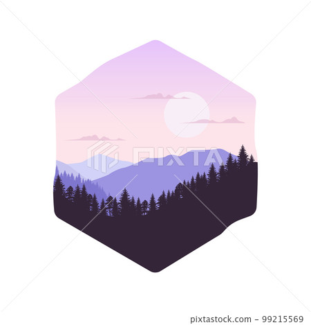 Beautiful flat design landscapes Beautiful flat design landscapes 99215569