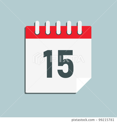 Icon page calendar day - number 15 99215781