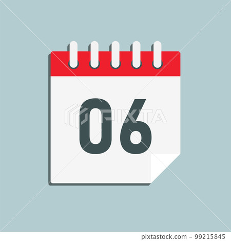 Icon page calendar day - number 6 99215845