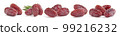 Collage of dates fruit on white background 99216232