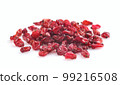 Dried berberis in closeup on white background 99216508