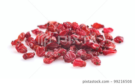 Dried berberis in closeup on white background 99216508