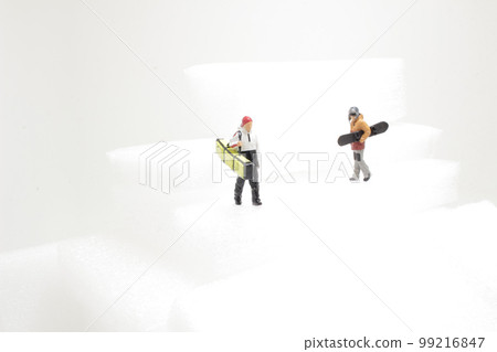 the mini figure of Snowboarder, the sport concept the mini figure of Snowboarder, the sport concept 99216847