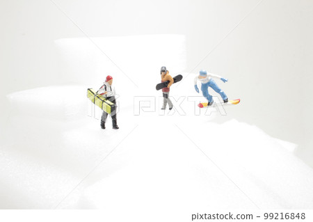 the mini figure of Snowboarder, the sport concept the mini figure of Snowboarder, the sport concept 99216848