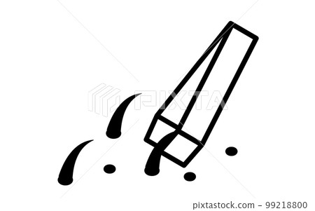 Image illustration of hair removal and self-treatment, removing hair with tweezers 99218800