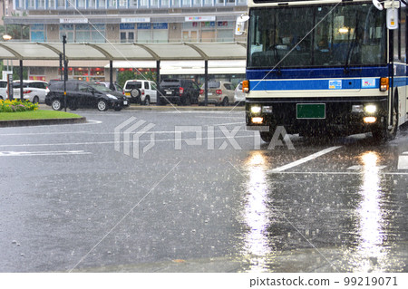 Rainy station square 99219071